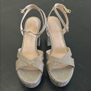 Stuart Weitzman Metallic Platform Heels